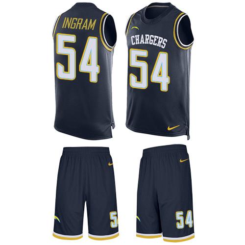 Nike Chargers #54 Melvin Ingram Navy Blue Team Color Men's Stitched NFL Limited Tank Top Suit Jersey - Click Image to Close